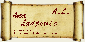 Ana Lađević vizit kartica
